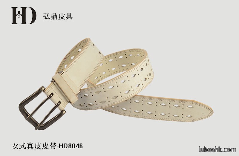 女式打孔真皮腰带HD8046