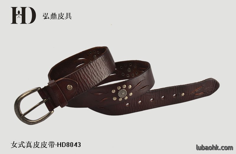 女士真皮打钉腰带HD8043